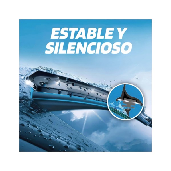 Escobilla Limpiaparabrisas Modelo Aquan53 Ultra Flex Series 21" 53 cm 1 Unidad con 8 Adaptadores