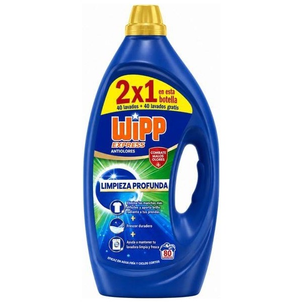 Wipp Express Detergente Antiolores 80 Lavados
